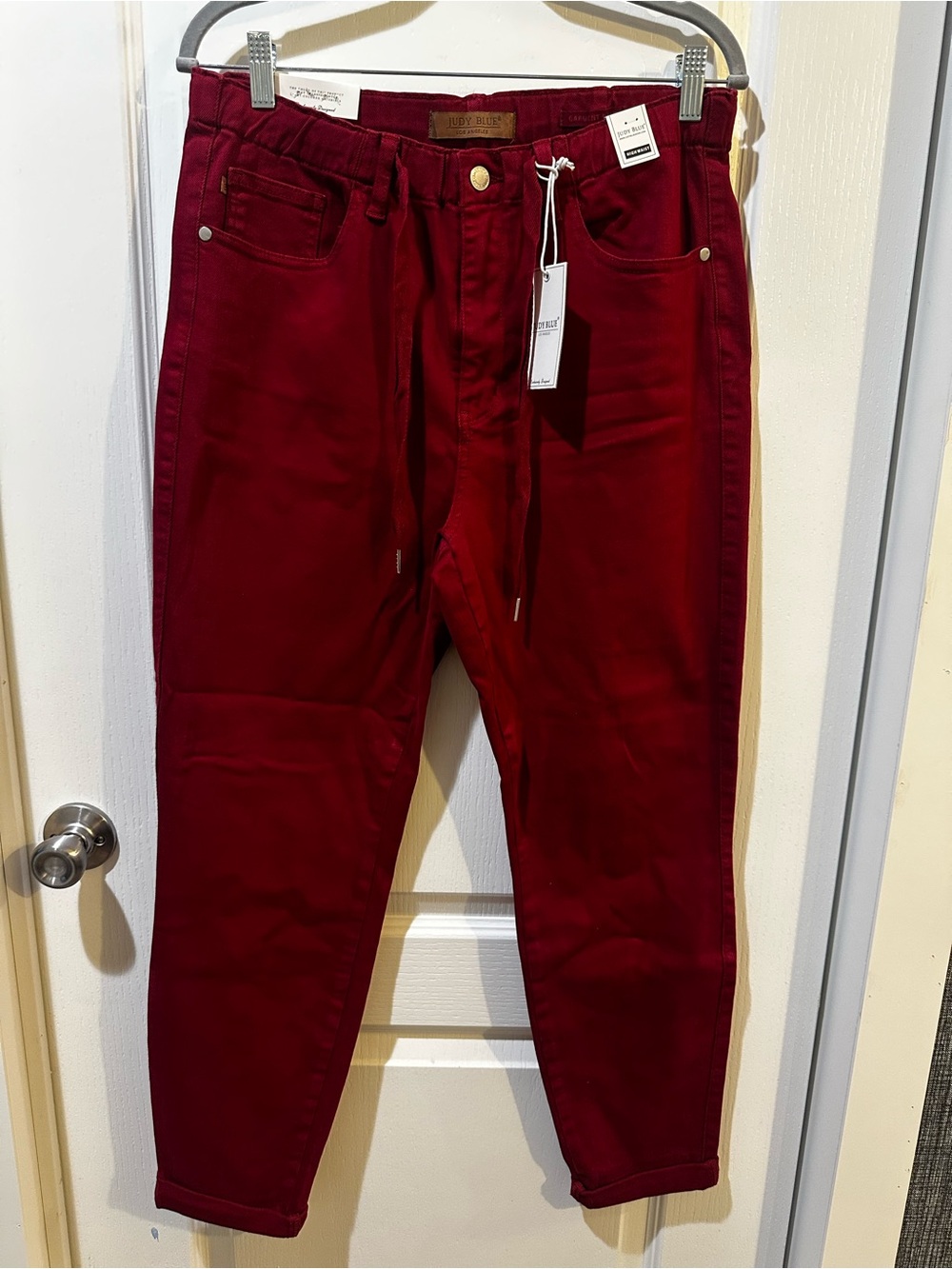 Judy Blue Deep Red High-Rise Stretch Jeans
